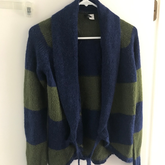 Divided Sweaters - H&M Divided Blue and Green Striped Sweater